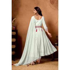 Vêtements de fête pour femmes ensemble de costume de travail de séquence brodée accessoire à la mode élégant - Product Image 1