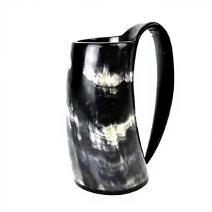 REHMAN CRAFT Handmade Natural Horn Drinking <b>Mug</b> Vintage Rustic Style Eco Friendly Beer Horn <b>Mug</b> From Uttar Pradesh for Weddings - Product Image 4