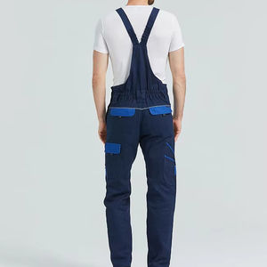 Salopette de travail personnalisée de bonne qualité avec logo imprimé, pantalon de travail à bretelles, salopette multipoches - Product Image 6