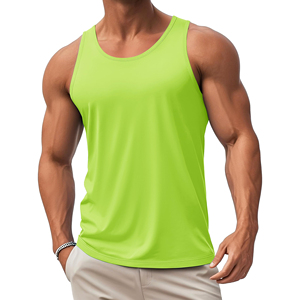 Camiseta sin Mangas para Hombre, Estilo Deportivo, Transpirable, Ecológica, de Secado Rápido, Talla Grande, de Algodón, para la Playa - Product Image 1