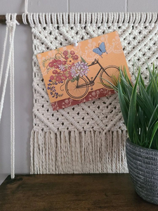 Handmade Cotton Rope with <b>Pine</b> Wood White Macrame Wall <b>Shelf</b> Geometric Pattern Bohemian Style Wooden Rack For Home Decor - Product Image 3