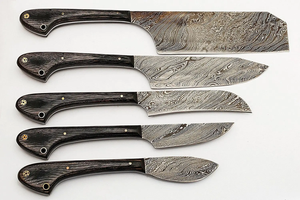 Premium Hand Forged Damascus Steel <b>Knife</b> <b>Set</b> Wood Handle Professional Cooking <b>Knife</b> <b>Set</b> Ambidextrous Straight Edge Kitchen <b>knife</b> - Product Image 5
