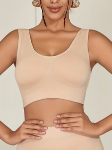 เสื้อชั้นในกีฬาสำหรับผู้หญิงแบบเรียบง่าย รองรับแรงกระแทกสูง ระบายอากาศได้ดี ผลิตจากผ้าสแปนเด็กซ์/ไนลอน ปรับแต่งโลโก้ด้านหน้าได้ ใส่สบาย เหมาะสำหรับการออกกำลังกาย - Product Image 5