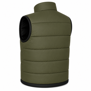 Custom Logo <b>Mens</b> Bubble Vest Stand Collar Full Zipper Two Tone Padded Outerwear <b>Jacket</b> Welt Pockets Custom Contrast Puffer Vest - Product Image 6