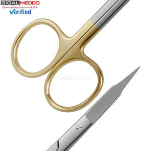 Tijeras Goldman Fox T/C de 5 Pulgadas (13 cm) Rectas con Hojas de Carburo de Tungsteno Super Cut Extra Finas y Afiladas para Encías - Product Image 3