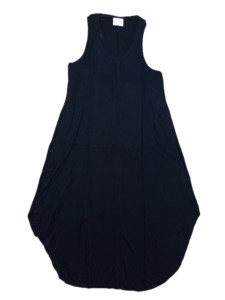 Robe longue décontractée pour femme en tissu, sans manches, col en V, taille naturelle, matelassée, coupe ample - Product Image 5