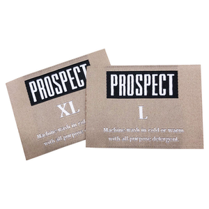 Étiquette tissée à coupe droite, design personnalisé, logo d'entretien, étiquette tissée pour le cou avec taille personnalisée - Product Image 5