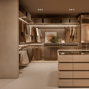 JY Project Custom Luxury Modern Wooden <b>Wardrobe</b> OEM Design Bedroom Dressing Room Walk-in Closet Functional Hardware Wholesale - Product Image 5