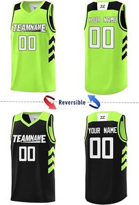 Camiseta de Baloncesto Reversible Personalizada para Hombre y Jóvenes de Pakistán, Camisetas Deportivas con Nombre y Número del Equipo - Product Image 3