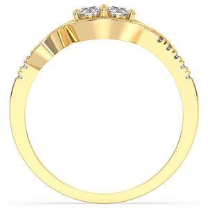 แหวน REYES เงินแท้ 925 ประดับเพชรโมอิสซาไนต์ รับรองโดย GRA ชุบทองคำขาว ดีไซน์อินฟินิตี้ สำหรับเธอ - Product Image 5