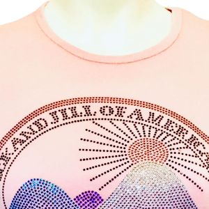 Women's Light <b>Pink</b> Crew Neck T-Shirt with Family Heritage 1938 Graphic Design Short Sleeve Casual Cotton Tee Vintage Style - Product Image 2