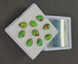 Turquesa Verde Cobre en Forma de Pera, Cabujón, Gema Suelta para Joyería - Product Image 1