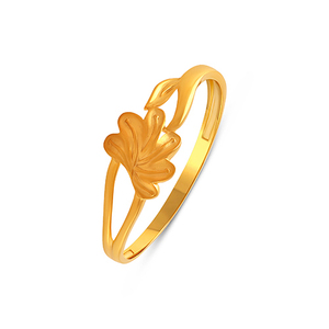 Gracepetal Gold <b>Ring</b> Luxury Gold Leaf Pattern <b>Ring</b> for Women <b>Open</b> Style Adjustable Fashion Jewelry Handmade Elegant Daily Wear - Product Image 1