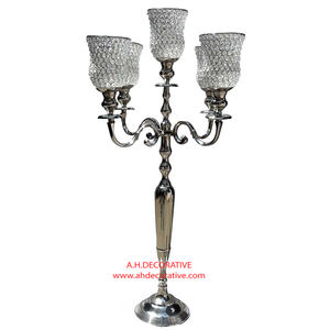 Caliente y atractivo último candelabro de 5 brazos para decoración de boda Metal antiguo hecho a mano decorativo candelabro de boda para la venta - Product Image 3