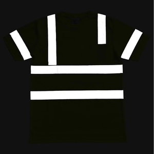 <b>Men's</b> High Visibility Reflective Safety T-<b>Shirt</b> Short Sleeve Quick Dry Workwear Style Green Polyester Casual <b>Shirt</b> Summer Wear - Product Image 6