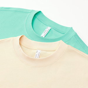 เสื้อยืดผู้ชายฮิปฮอปทรงปกติ คอเล็ก ผ้าคอตตอน 100% ใหม่ น้ำหนัก 220 กรัม ไซส์ใหญ่พิเศษ  ไม่มีลายด้านหน้า - Product Image 3