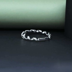 Rhodium-plated 925 <b>silver</b> <b>cuff</b> Geometric minimalist unisex <b>bracelet</b> Fine chain & link - Product Image 2