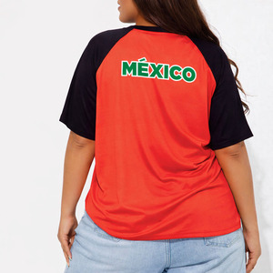Camiseta deportiva de poliéster transpirable de fútbol americano, jersey de fútbol mexicano unisex de gran tamaño, a la moda, al por mayor - Product Image 2