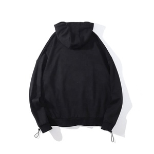 Sweat-shirt à capuche noir en molleton épais, avec motif graphique de lettres gothiques en strass, coupe oversize, personnalisable - Product Image 2