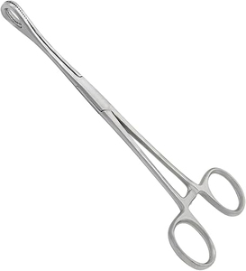 Pinzas quirúrgicas rectas para apósitos y esponjas, instrumento quirúrgico reutilizable de acero inoxidable, proveedor de aplicaciones - Product Image 2