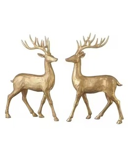 Elegante Centro de Mesa con Reno Navideño, Decoración Metálica de Lujo para Mesas de Comedor - Product Image 1