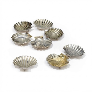 Cuenco decorativo de lujo con diseño de hojas doradas, plato metálico texturizado poco profundo, centro de mesa de aluminio para decoración de mesa del hogar, boda - Product Image 4
