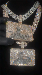 จี้และชาร์มเงินแท้ CONCEPTION S925 สไตล์ฮิปฮอป ตัวอักษรแบบกำหนดเอง ประดับเพชรโมอิสซาไนต์ทรงกลมเจียระไนแบบบริลเลียนท์ สำหรับทุกเพศ - Product Image 3