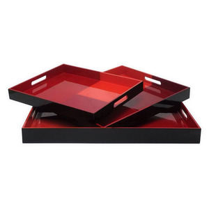 Juego de 2 bandejas de laca de alta calidad, modernas y personalizables, bandeja de laca multiusos de la fábrica vietnamita HNH Craft - Product Image 3