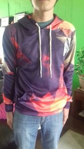 เสื้อฮู้ดดี้แฟชั่นทรงหลวม แห้งเร็ว สำหรับฤดูใบไม้ร่วง ผลิตจากโพลีเอสเตอร์ 100% พิมพ์ลายดิจิทัลดีไซน์ 3 มิติสุดฮิต ขายส่ง - Product Image 5