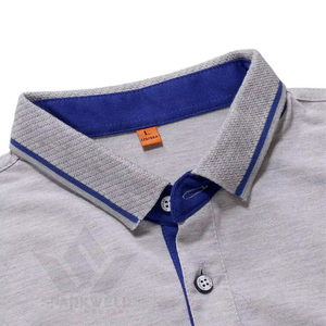 เสื้อโปโลแขนสั้นสีขาวสำหรับผู้ชาย ผ้าปิเก้ สีพื้น ระบายอากาศได้ดี สวมใส่สบาย เหมาะสำหรับกอล์ฟ เทนนิส ธุรกิจ ทรงปกติ - Product Image 3