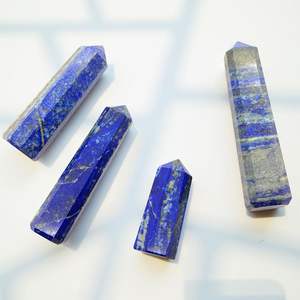 Baguette de massage en cristal de lapis-lazuli facetté de qualité supérieure, pointe de tour, pierre précieuse en gros pour la guérison de Aameena Agate - Product Image 2