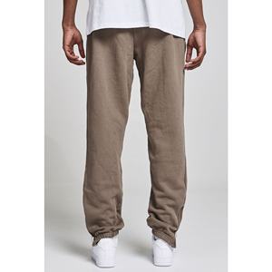 Pantalon de survêtement pour hommes en coton épais personnalisé fermeture éclair bas de gym joggers taille haute élastique style décontracté tissu polaire brodé joggers - Product Image 3