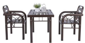 Minimalist Industrial Center <b>Table</b> Rectangular Metal Top <b>Coffee</b> <b>Table</b> for Cafe Restaurant Hotel Balcony Lounge Living Room - Product Image 3