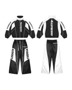 Pakistan Manufacturer Printed Solid Pattern Windbreaker Tracksuits for <b>Men</b> Casual Wear Jacket Trouser Sets Plus Size Feature - Product Image 3