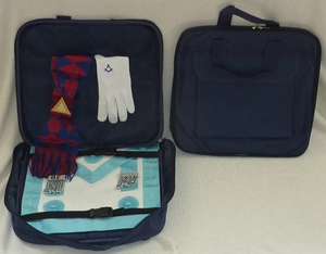 Gants maçonniques blancs 100 % coton pour l'hiver avec fermeture élastique au poignet et logo personnalisé - Régalia de qualité pour les loges maçonniques - Product Image 2