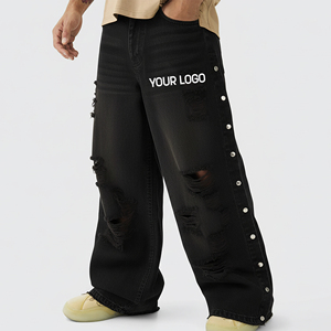 Fashion Mens Jeans Stars Towel Embroidery Baggy Men Jeans Y2K Clothes Straight <b>Hip</b> Hop Cotton Trousers Streetwear Men Clothing - Product Image 1