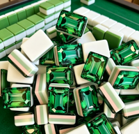 Jeu de Mahjong Américain Vintage Personnalisé Funky Trade, 160 Pièces, Tuiles Rétro en Acrylique à 4 Couches pour Jeu Professionnel et Cadeau