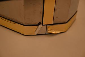 Luxury Hexagon Metal Silver Ice <b>Buckets</b> With <b>Lid</b> And Gold Handles Ideal For Table Decor Storage Vanity And Bar Styling - Product Image 4