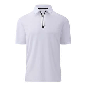 Camiseta Polo de Manga Corta con Cuello con Cremallera, Estilo Deportivo, Casual, para Golf, con Diseño de Ventilación Lateral 2026 - Product Image 1