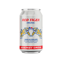 Boissons énergétiques Red Tiger de haute qualité sans sucre, avec glucose, taurine, faible teneur en glucides, vitamines et minéraux, sportives, 250 ml * 24 bouteilles/canettes