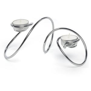 Portavelas de Cristal con Acabado Plateado en Forma de Zigzag, Estilo Antiguo, para Decoración del Hogar, Soporte para Velas - Product Image 1