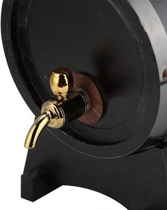 Barril de Vino de Roble Pulido de Primera Calidad, Barril de Añejamiento de Whisky Vintage, Dispensador Decorativo de Líquidos para Bar, Hotel, Restaurante, Hogar, Fiesta - Product Image 2