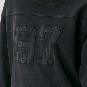 New Arrival Custom Breathable Washed Summer Women's Gym Oversized O-Neck Long Sleeve Crop T-<b>Shirt</b> Casual Top Knitted Women Tee - Product Image 3