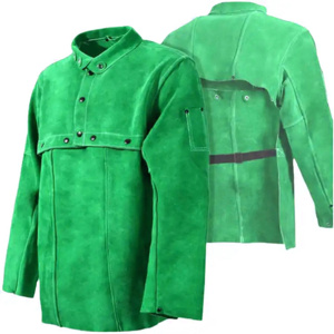 Veste de soudeur en cuir de vachette pleine fleur, très résistante à l'abrasion, pour la construction et la protection, idéale pour les pompiers et les soudeurs. - Product Image 4