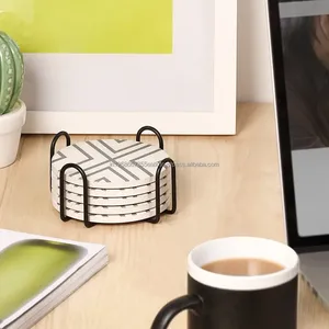 Posavasos Cuadrado Ecológico de Resina Casglow Heritage con Diseño Moderno Hecho a Mano para Tazas de Café y Vasos - Product Image 1