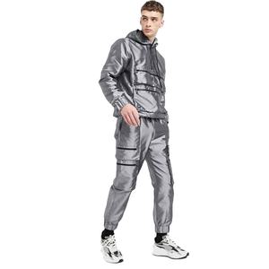 Jersey personalizado de talla grande con pantalón para correr, conjunto de chándales para hombre de color sólido, precio más vendido, novedad - Product Image 3