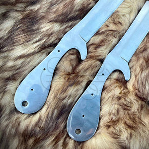 Juego de 2 cuchillas de corte de acero D2 hechas a mano con fundas de cuero - Product Image 2