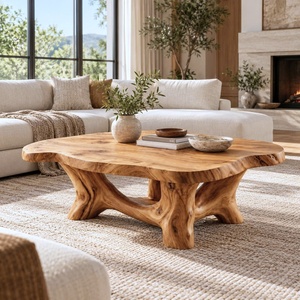 Luxali Modern Solid Wood Coffee Table Living Room Handmade Natural Eco-Friendly Durable Easy Clean Antique Decor Home Furniture - Product Image 3