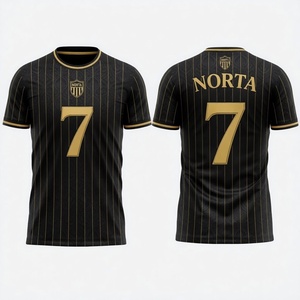 Camisetas de fútbol personalizadas sublimadas, 100% poliéster, tela transpirable y ligera con estampado completo en la parte delantera y trasera. - Product Image 5