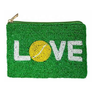 Porte-monnaie en tissu de coton perlé en forme de cœur, petite pochette de rangement pour pièces de monnaie, fermeture éclair, luxe, durable, fait main - Product Image 6